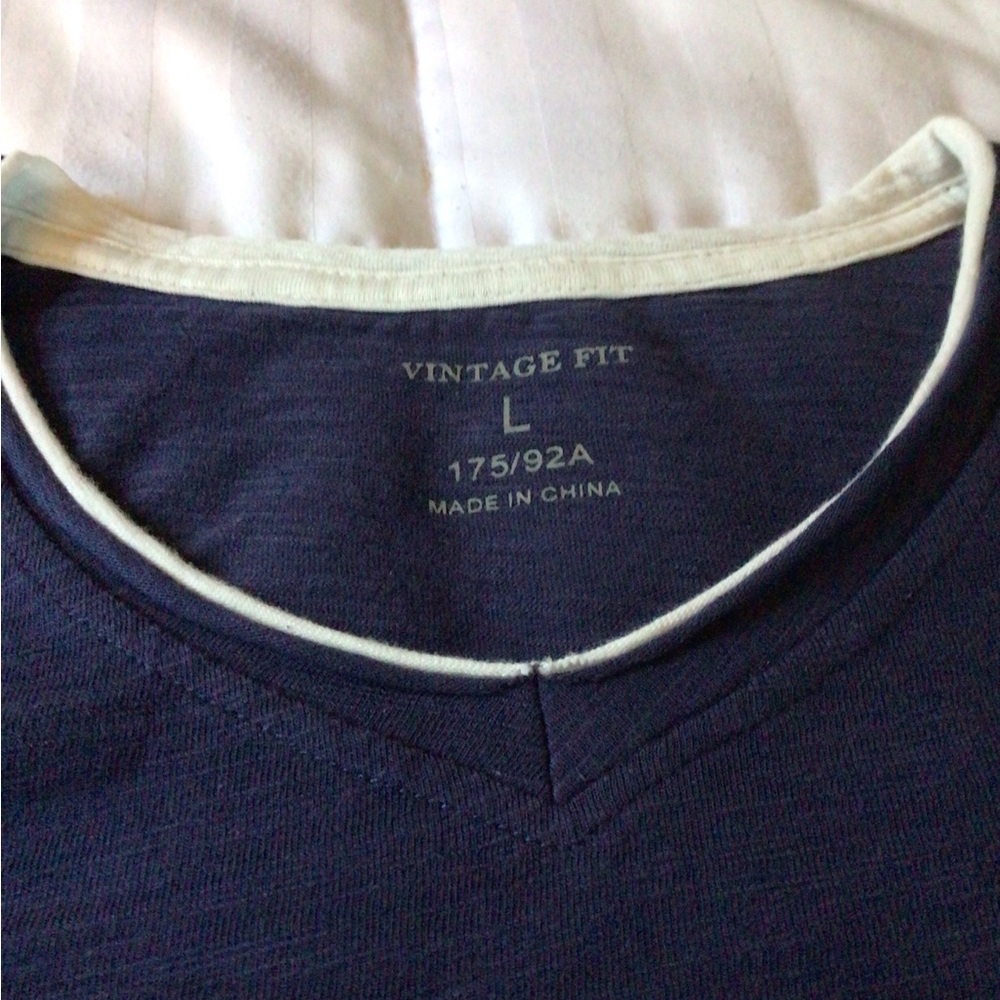 Vintage Fit Navy Blue T-Shirt